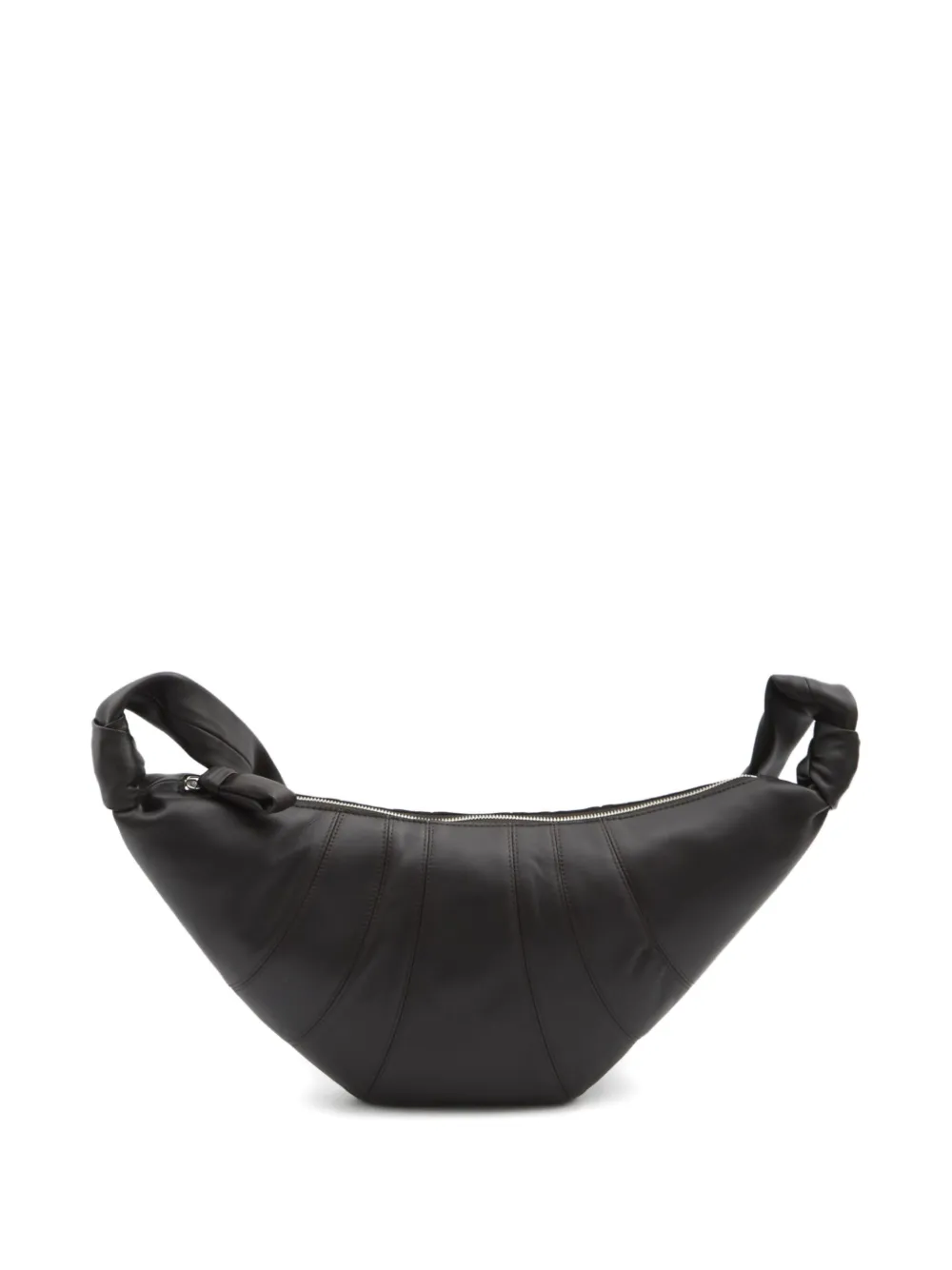 Lemaire Croissant Knotted Panelled Shoulder Bag In Black