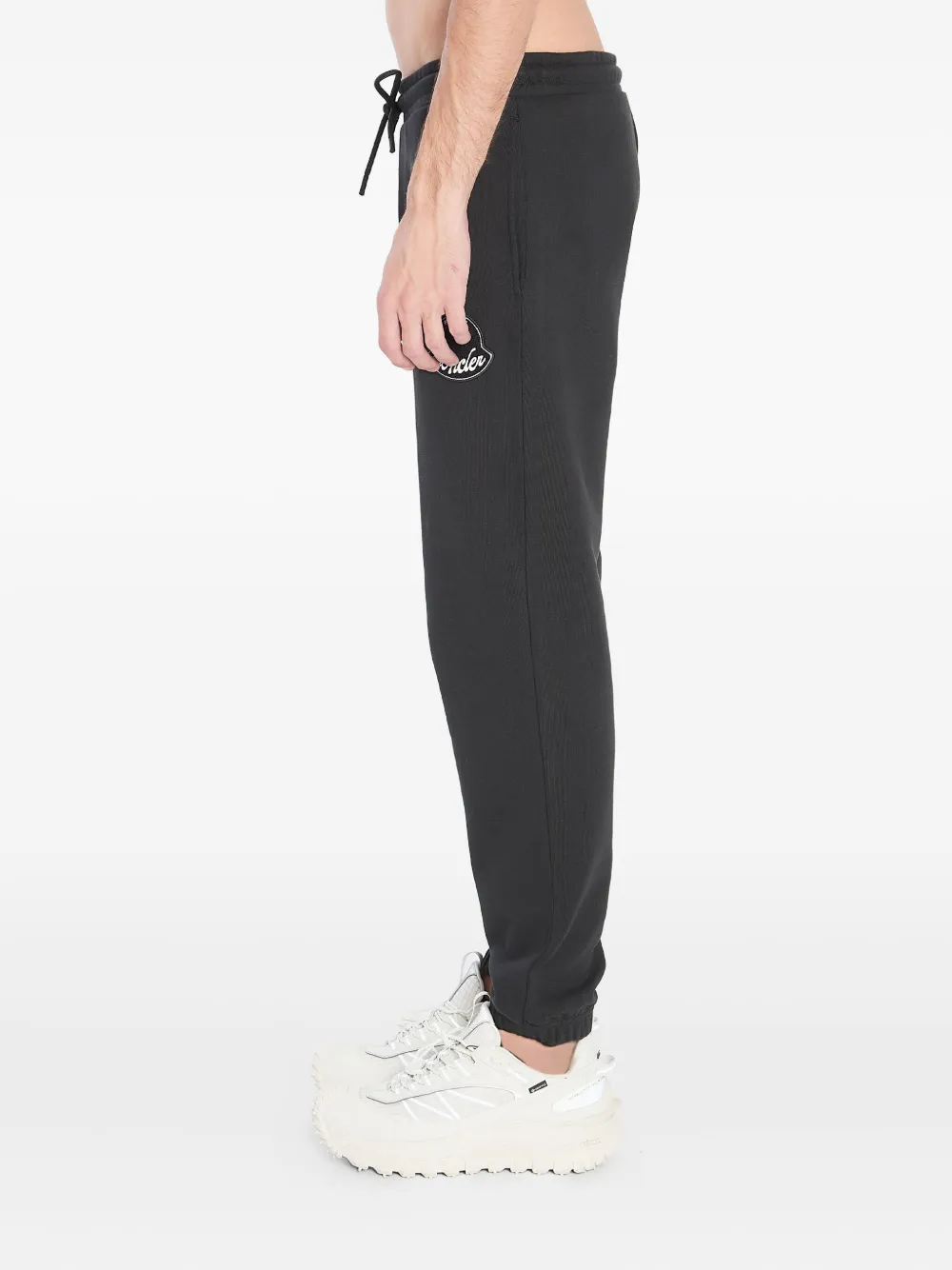 Moncler Trainingsbroek met elastische cuffs en logo Blauw