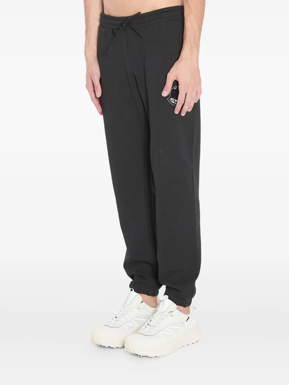 Moncler Trainingsbroek met elastische cuffs en logo Blauw