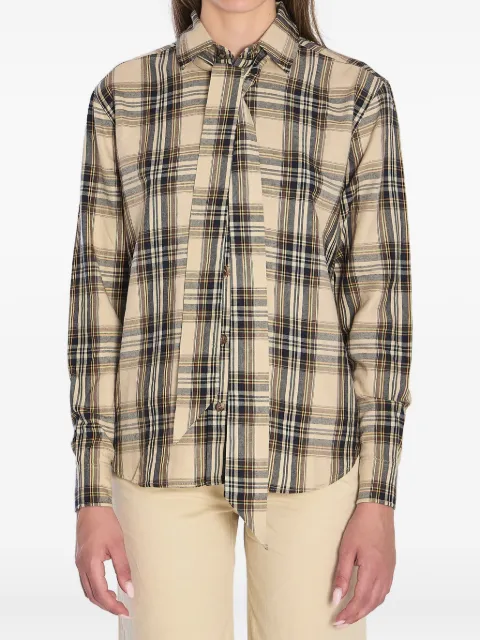 Saint Laurent Lavallière Cassandre long-sleeve shirt