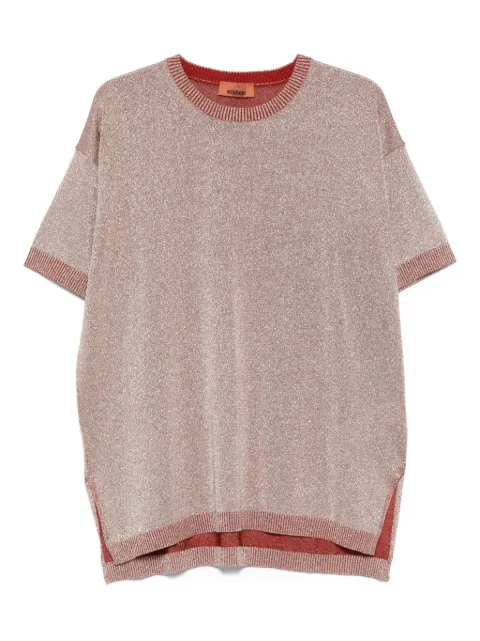 Missoni metallic-effect side-split top
