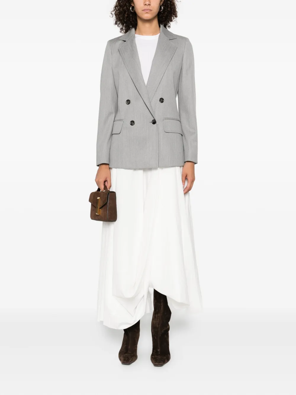 Max Mara double-breasted blazer Grijs