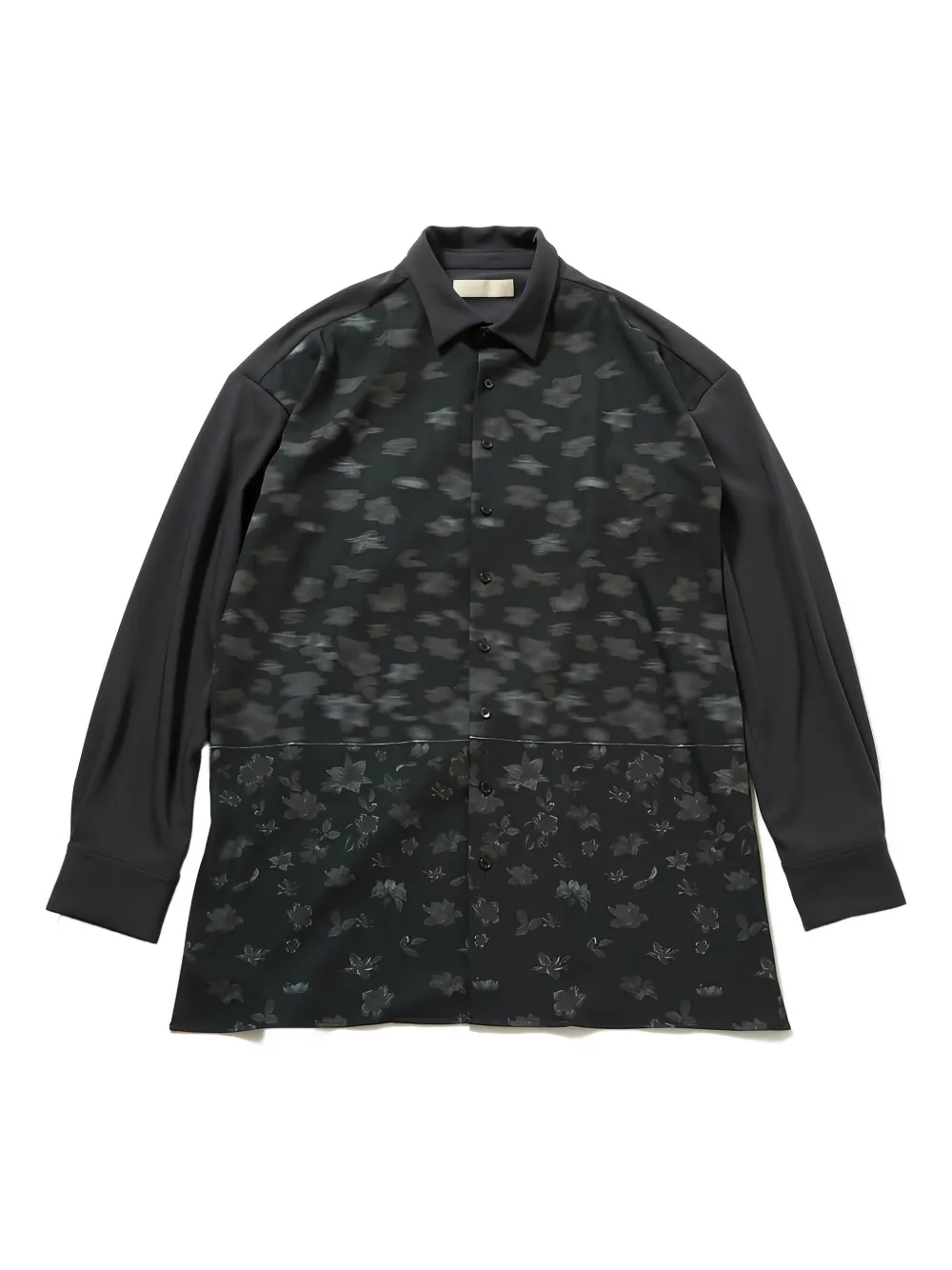 meagratia floral-print panelled shirt | Black | Image 1