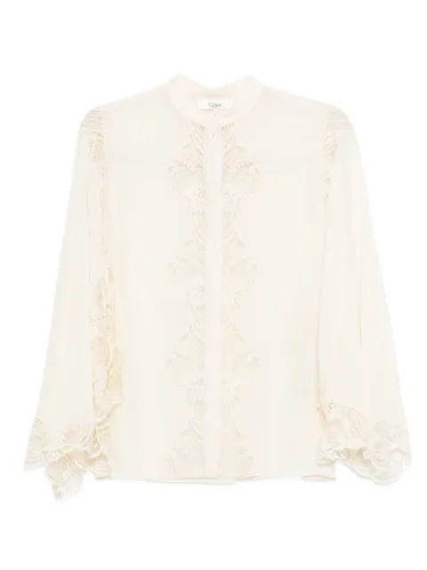 Chloé lace-trimmed blouse