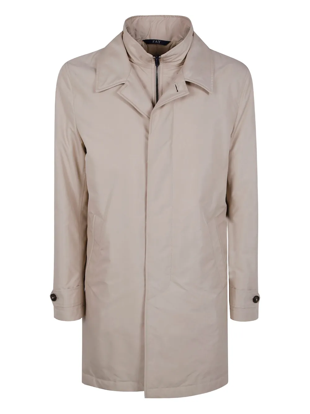 high-neck zip-fastening jacket