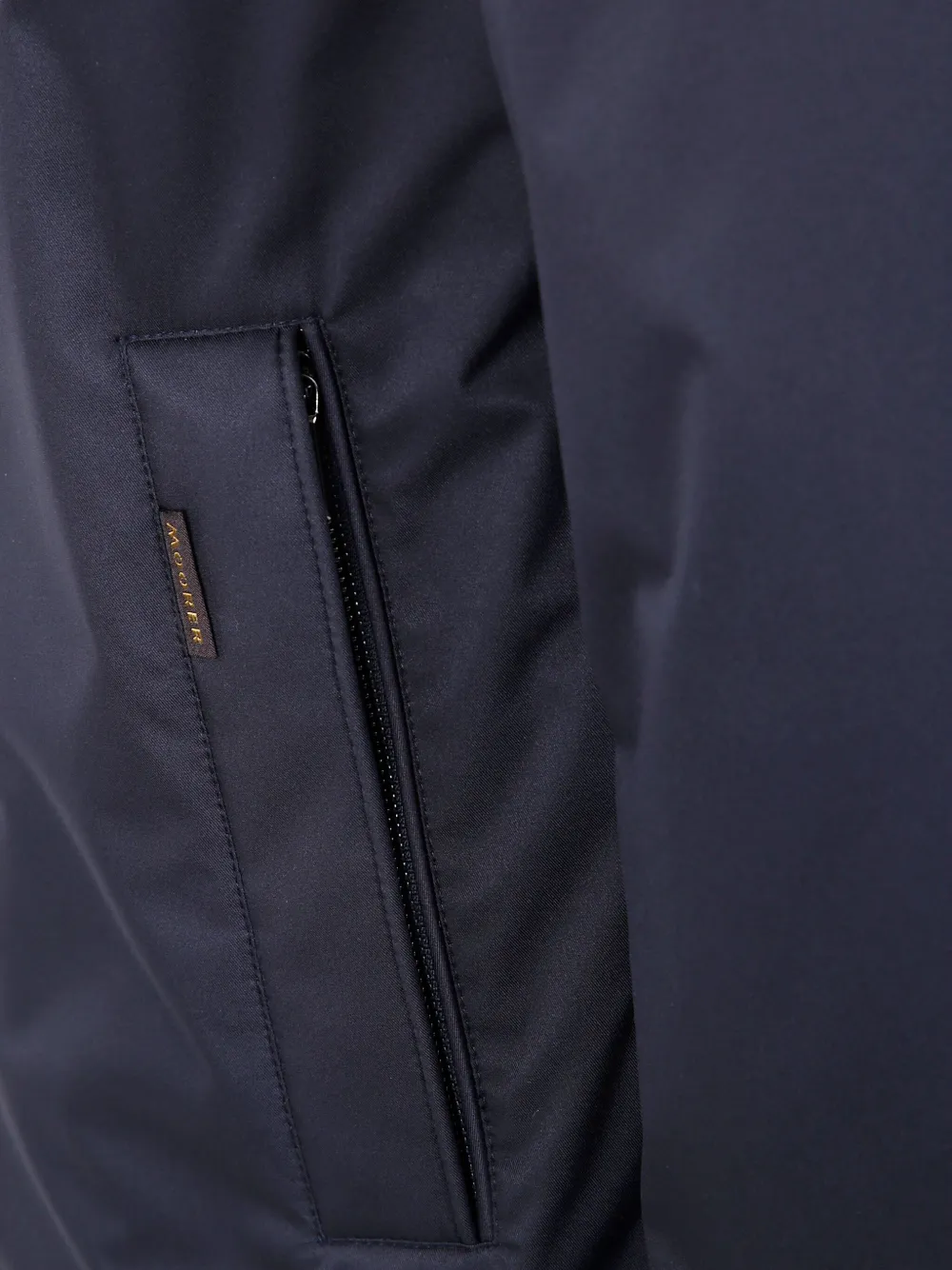 Moorer hooded zip-fastening jacket U0402 DARK BLUE