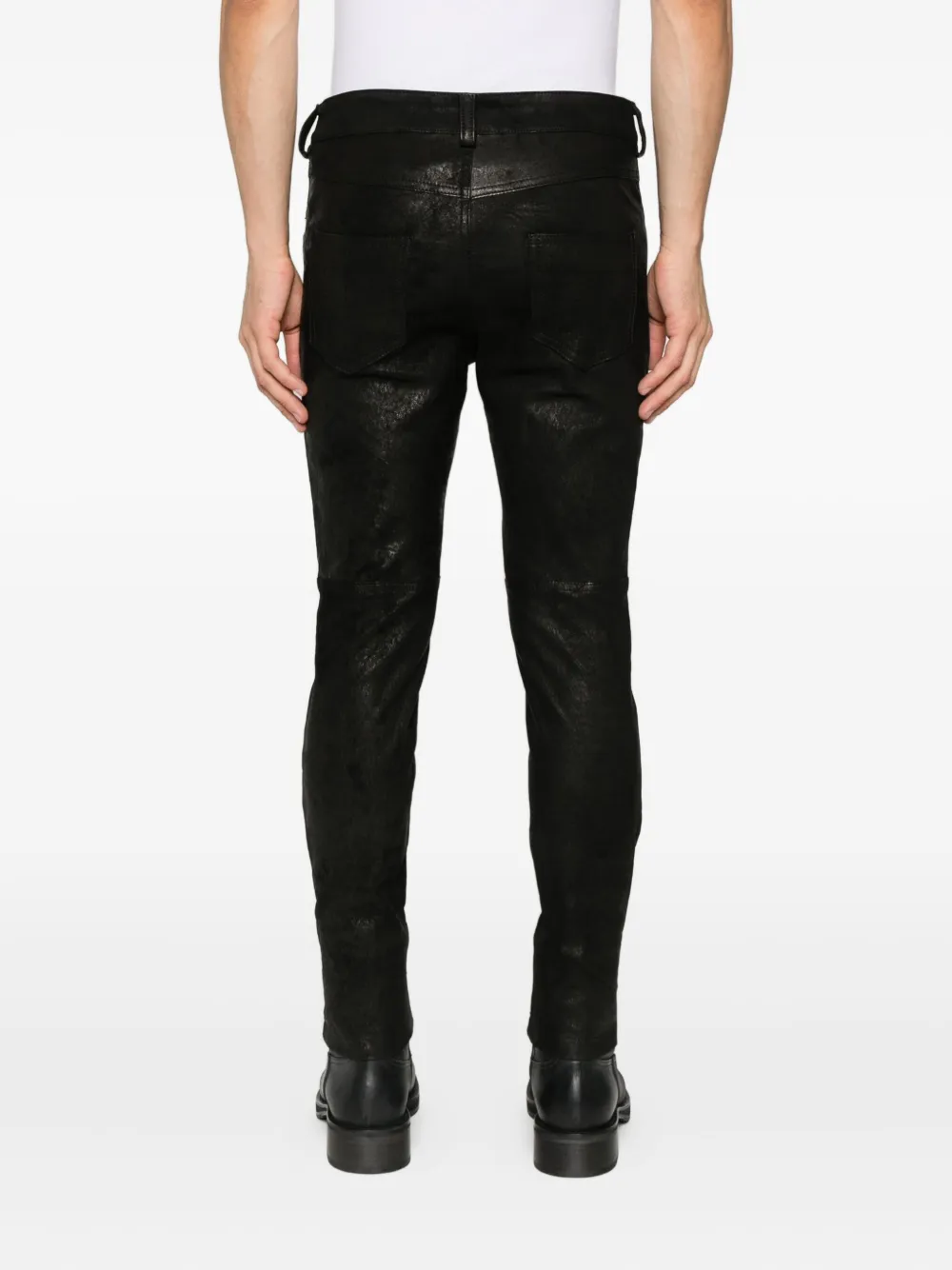 Salvatore Santoro sheepskin trousers Zwart