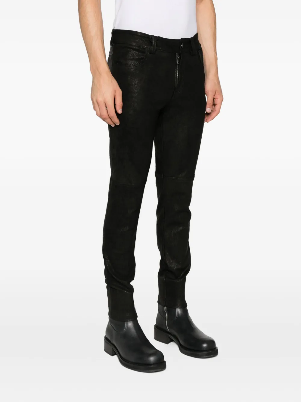 Salvatore Santoro sheepskin trousers Zwart
