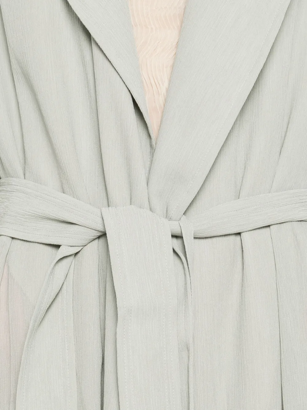 Alberta Ferretti Belted Coat In Gray