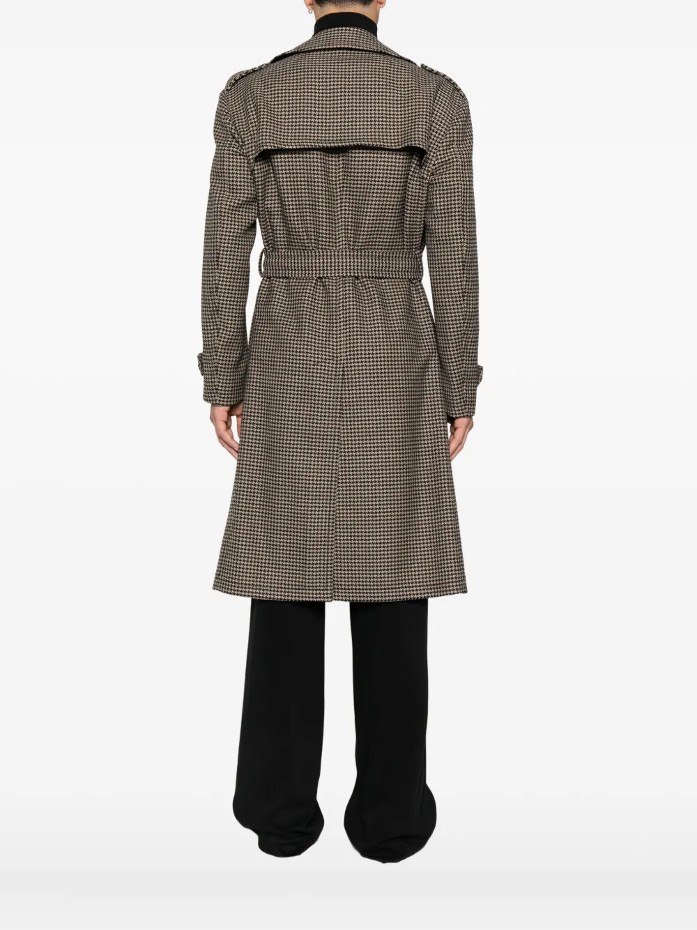 Tagliatore houndstooth double-breasted coat Zwart