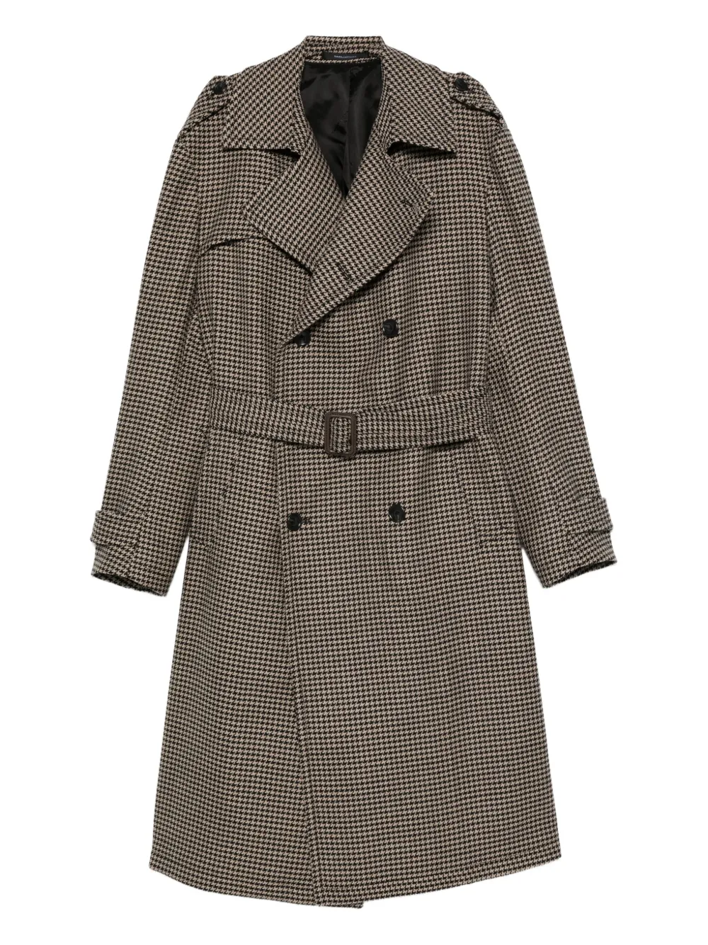 Tagliatore houndstooth double-breasted coat Zwart