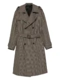 Tagliatore houndstooth double-breasted coat - Black