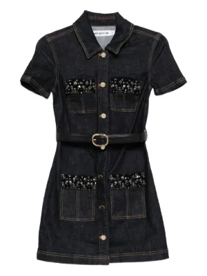 CHANEL Pre-Owned 1990 CC logo-buttons Denim Dress | Blue | FARFETCH