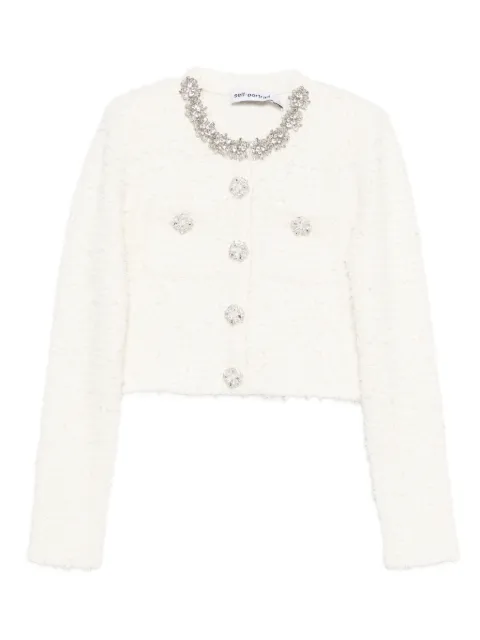 Self-Portrait embellished-buttons cardigan