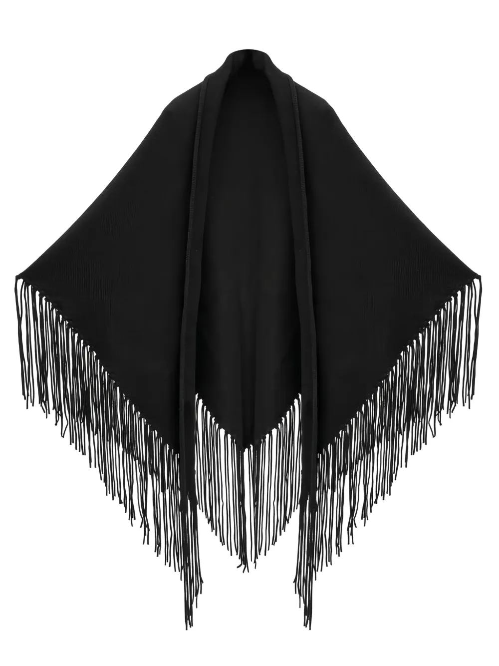 Malo Fringed Jacket In Black