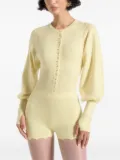 Manière De Voir Michele knitted scallop-hem playsuit - Yellow