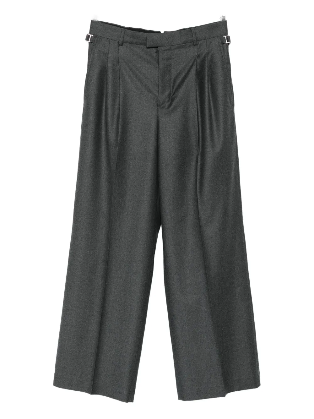 AMI Paris pleated tab trousers Grijs