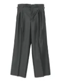 AMI Paris pleated tab trousers - Grey