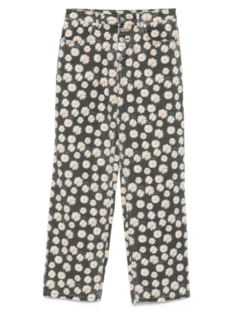 House of Sunny Jessie daisy-print five-pocket jeans
