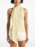 Manière De Voir open-back ribbed top - Yellow