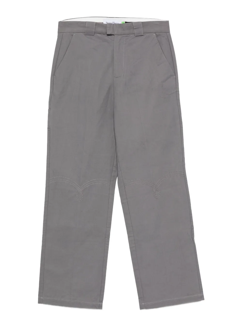 embroidered-logo trousers