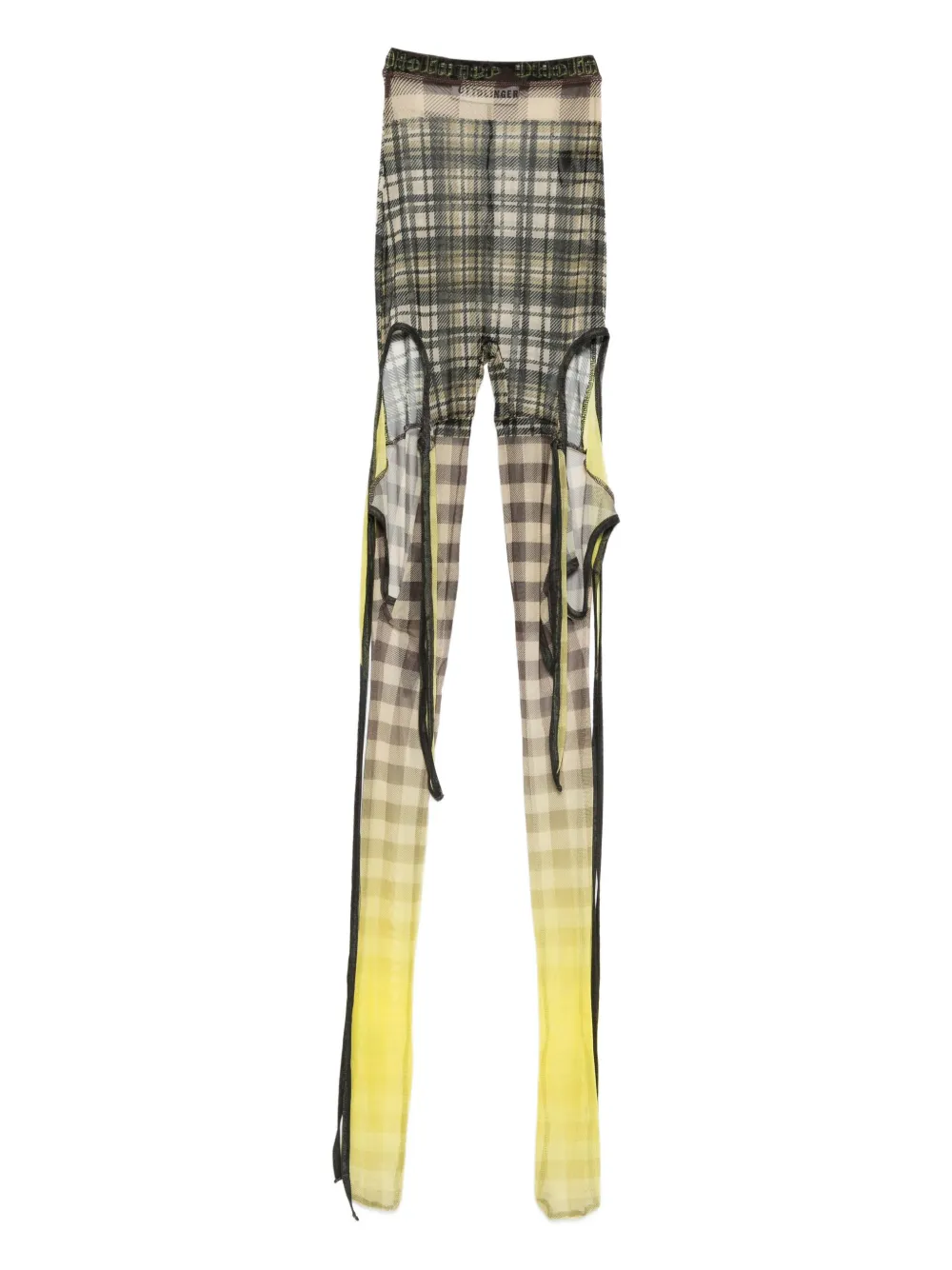 Ottolinger Plaid-pattern Tights In Multi