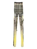 Ottolinger plaid-pattern tights - Yellow