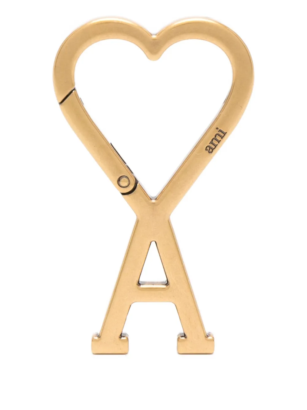 Ami Alexandre Mattiussi Heart-shaped Keyring In Gold