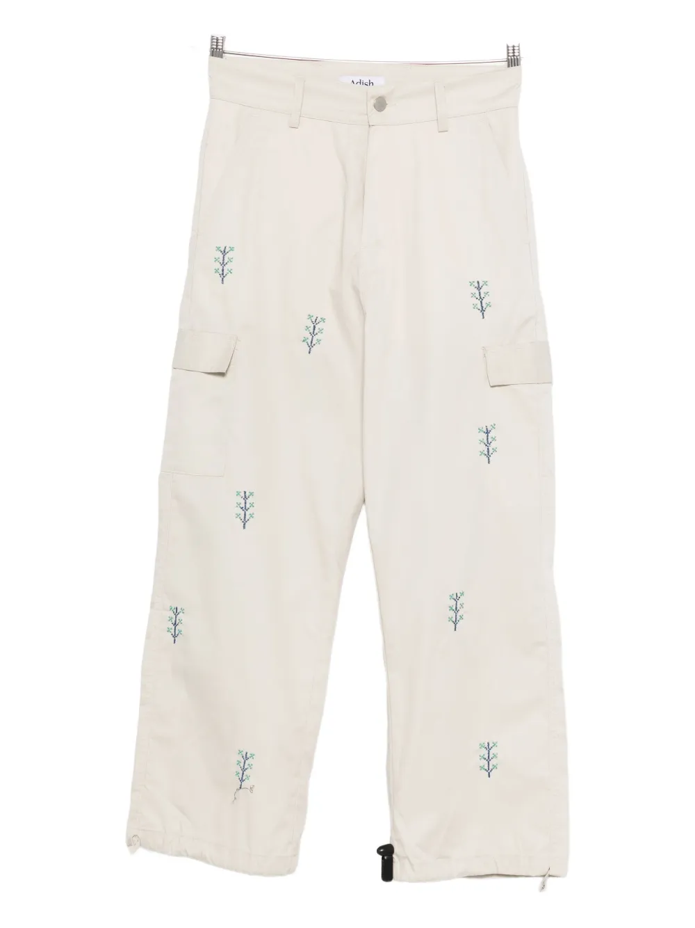 Adish Shajar Embroidered Cargo Trousers In White