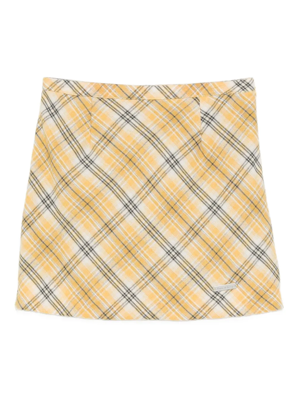 checked mini skirt