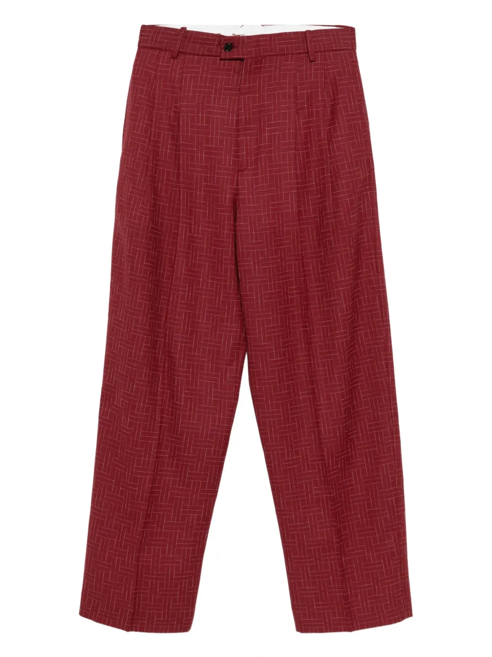 Kenzo pleated grid-pattern trousers | Red | Image 1