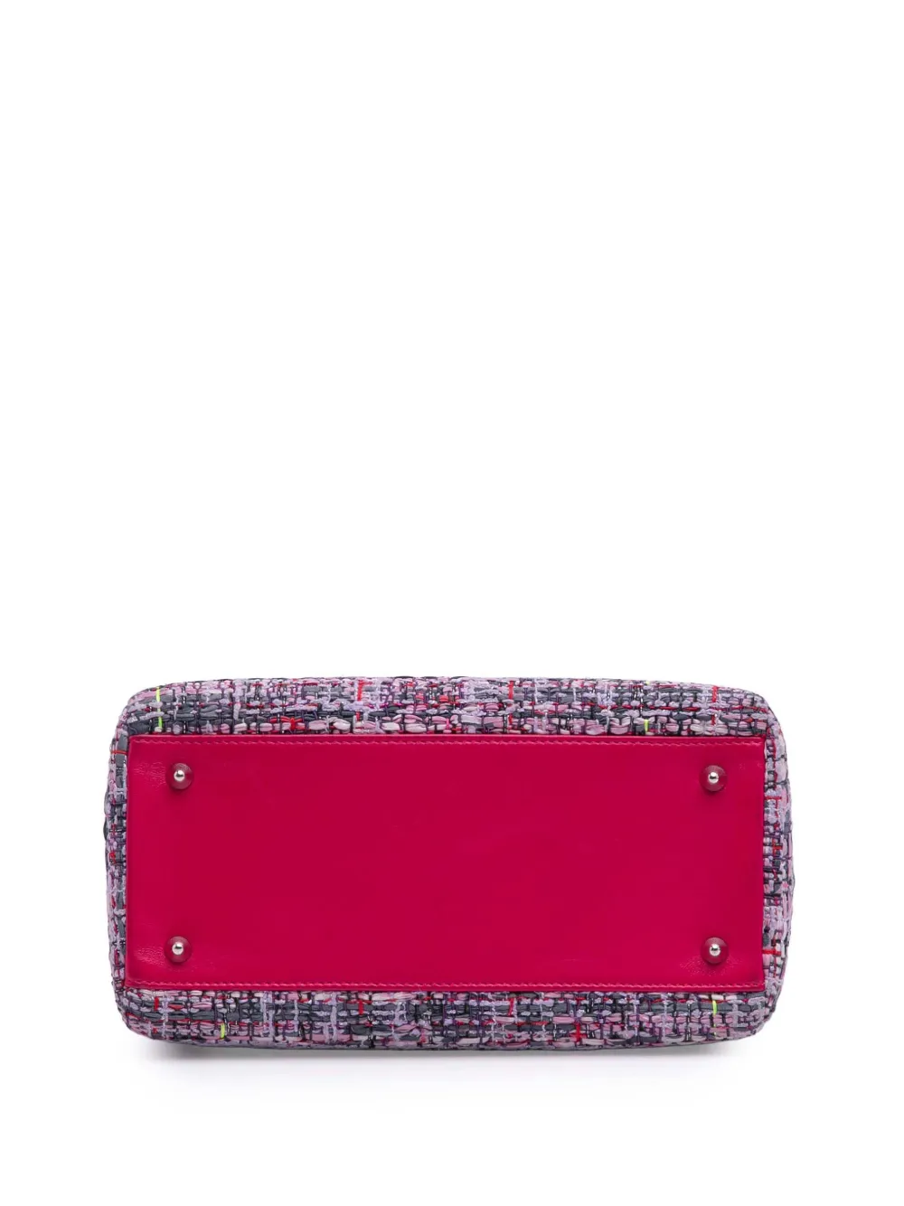 Pre-owned Dior 2014 Medium Tweed Lady  Satchel