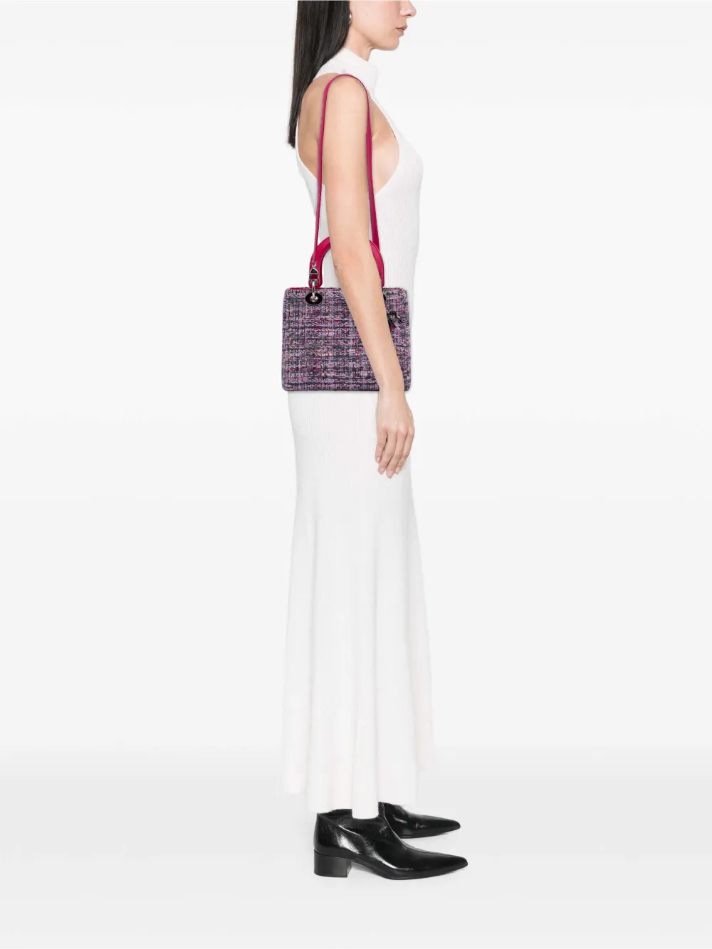 Christian Dior Pre-Owned 2014 Medium Tweed Lady Dior satchel | Pre-Owned | Image 2
