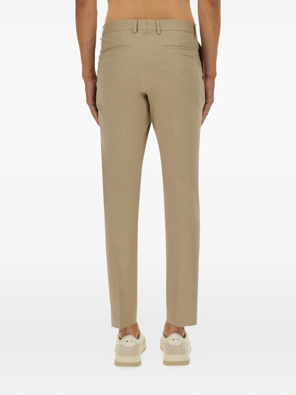 BOSS Broek met plooien Beige