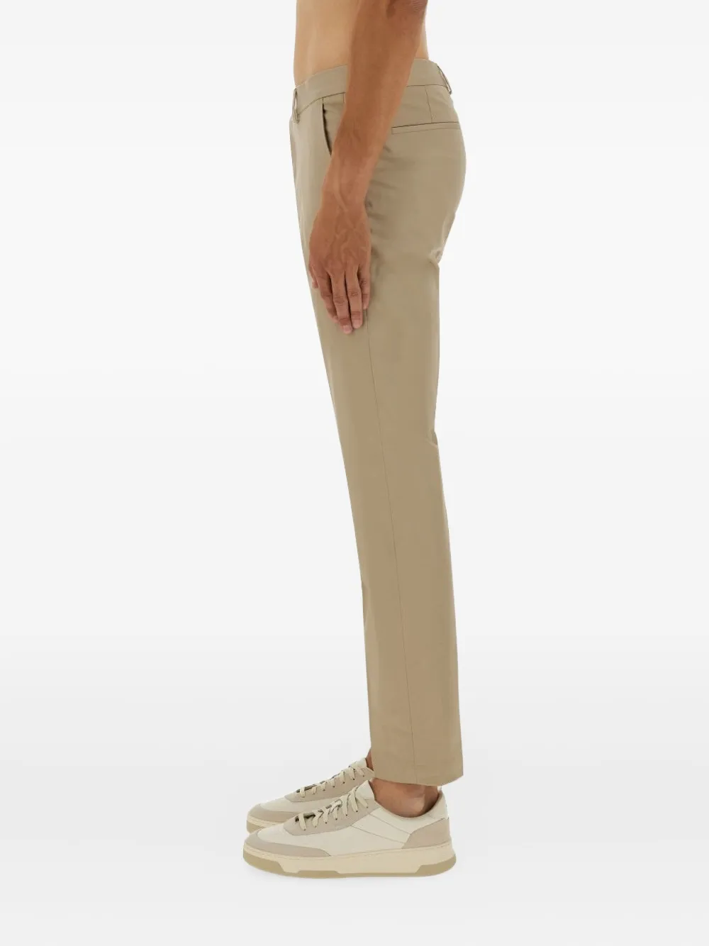 BOSS Broek met plooien Beige