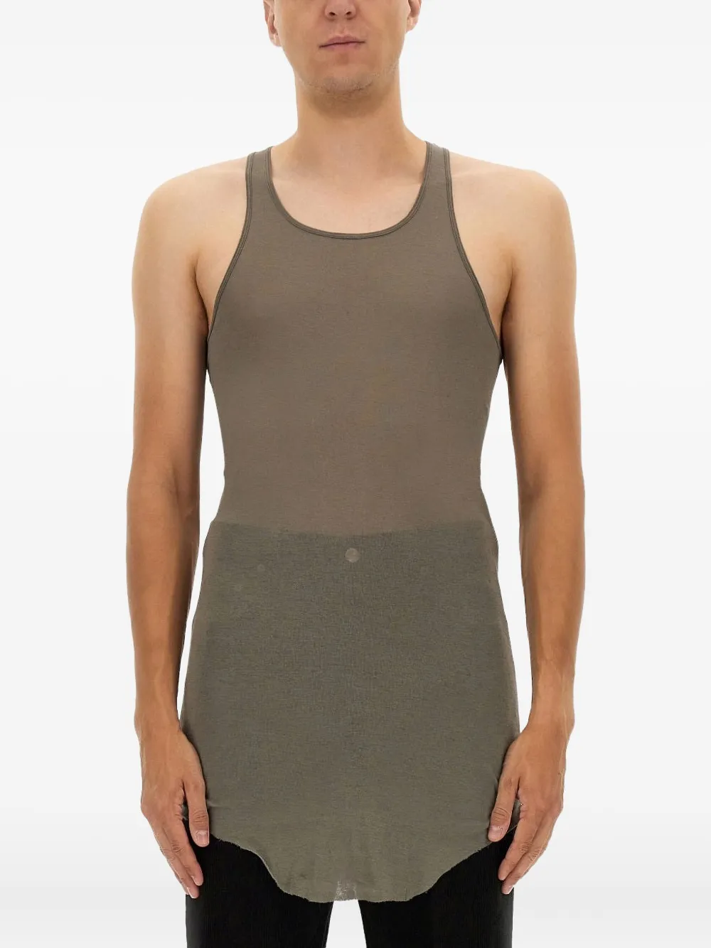 Rick Owens round-sleeve tank top | gris | Image 1
