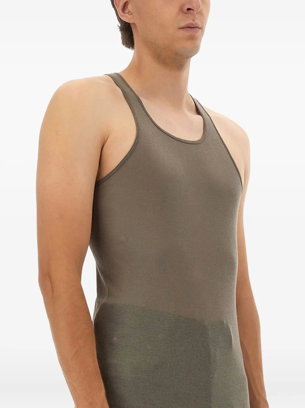 Rick Owens Tanktop met ronde mouwen Grijs