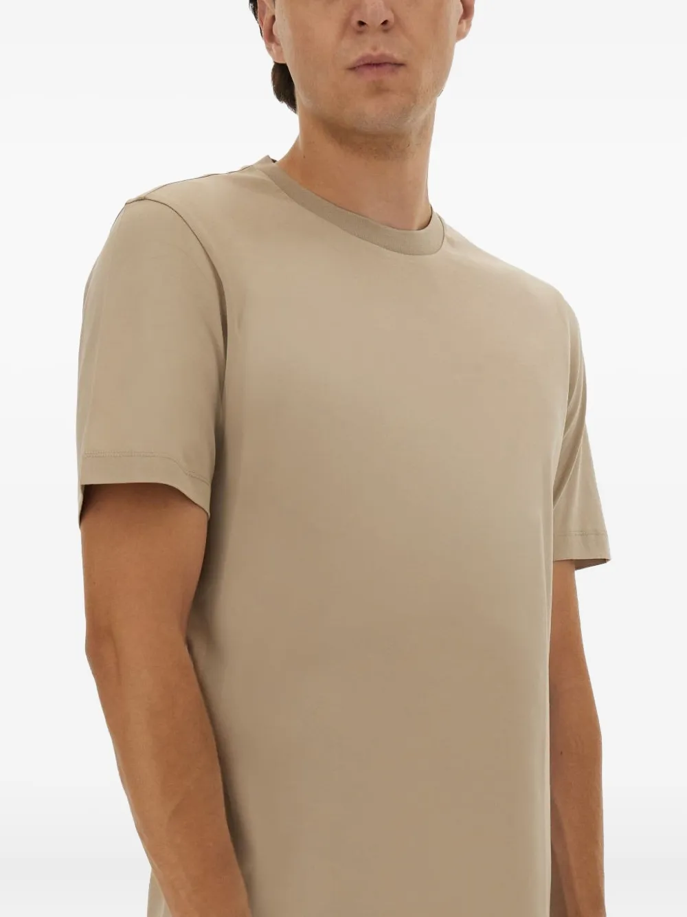BOSS T-shirt met ronde hals Beige