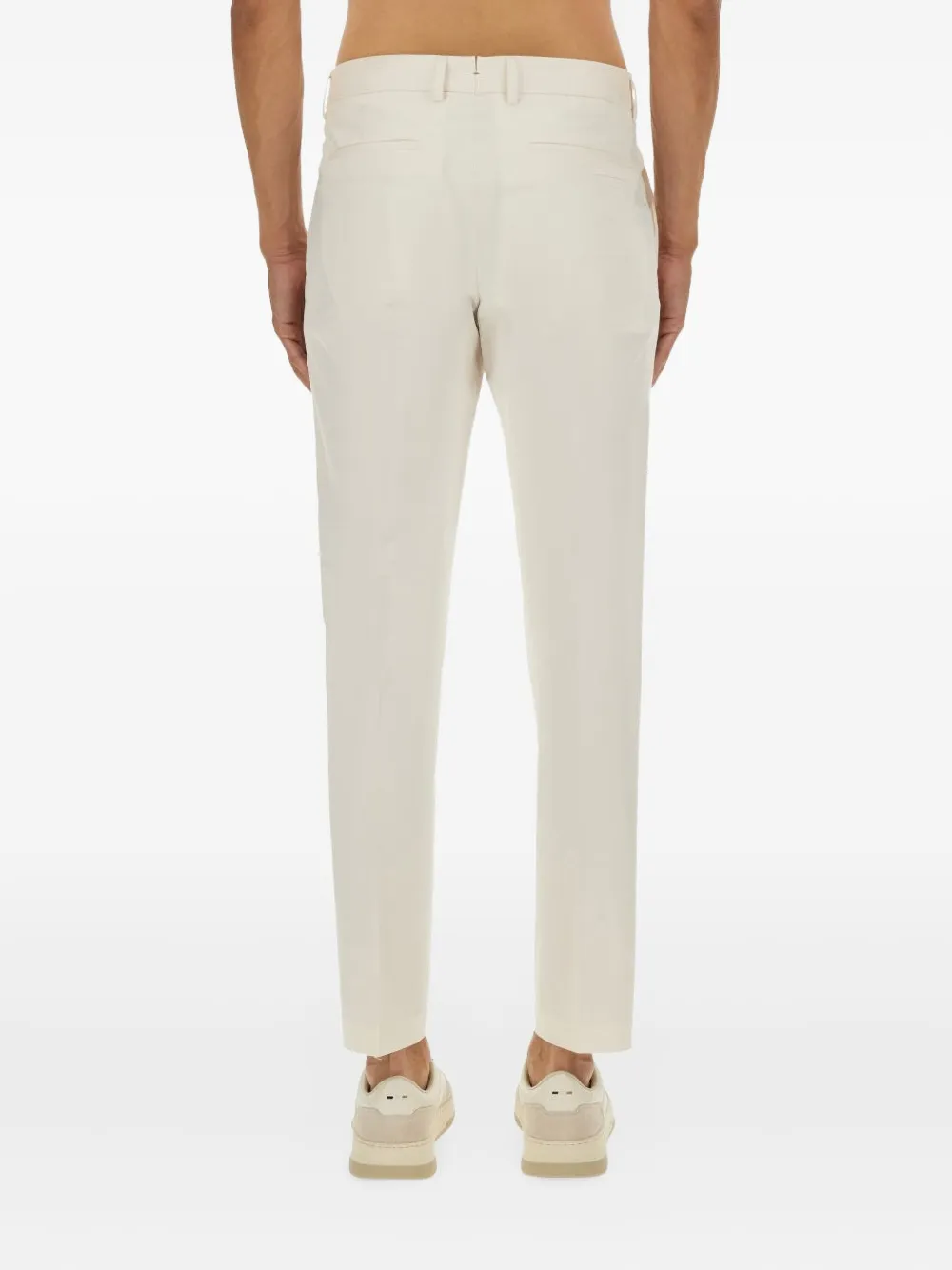 BOSS Broek met plooien Wit