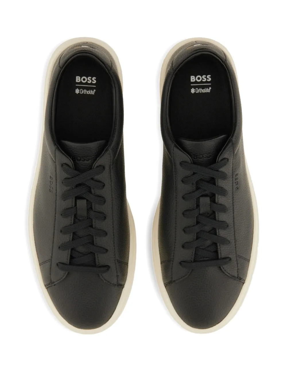 BOSS lace-up sneakers Zwart
