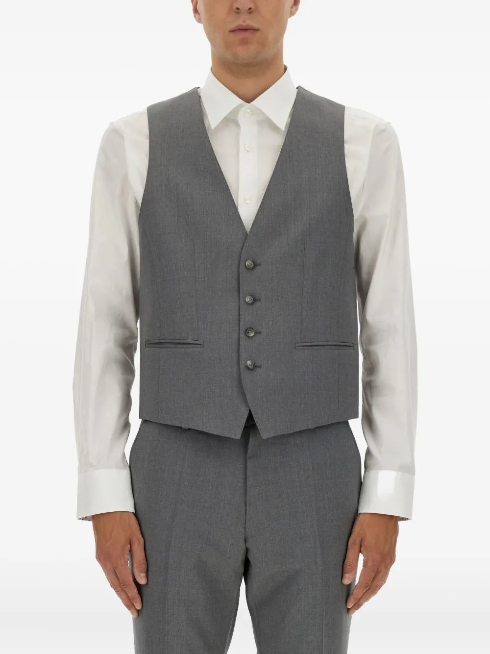BOSS Huge buttoned waistcoat | Grey | Image 1