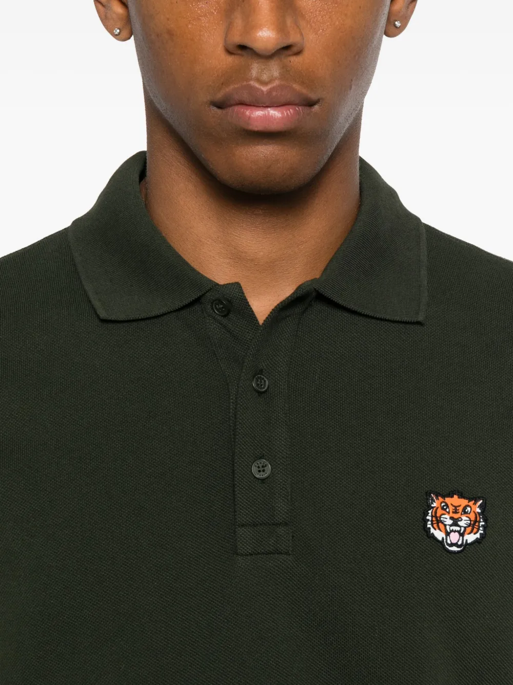 Kenzo Poloshirt met geborduurde tijger Groen