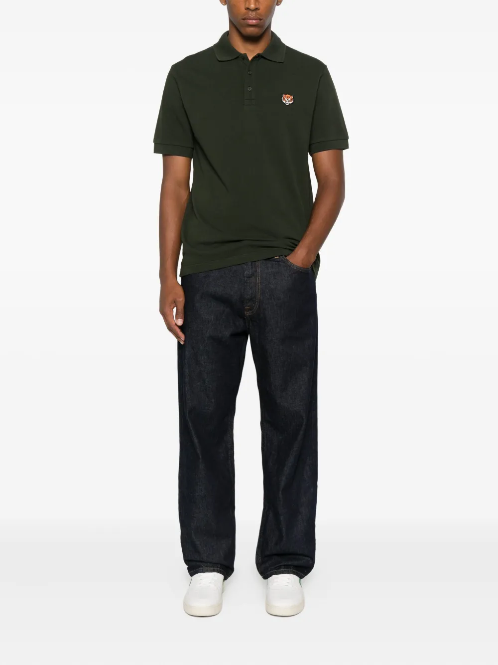 Kenzo Poloshirt met geborduurde tijger - Groen