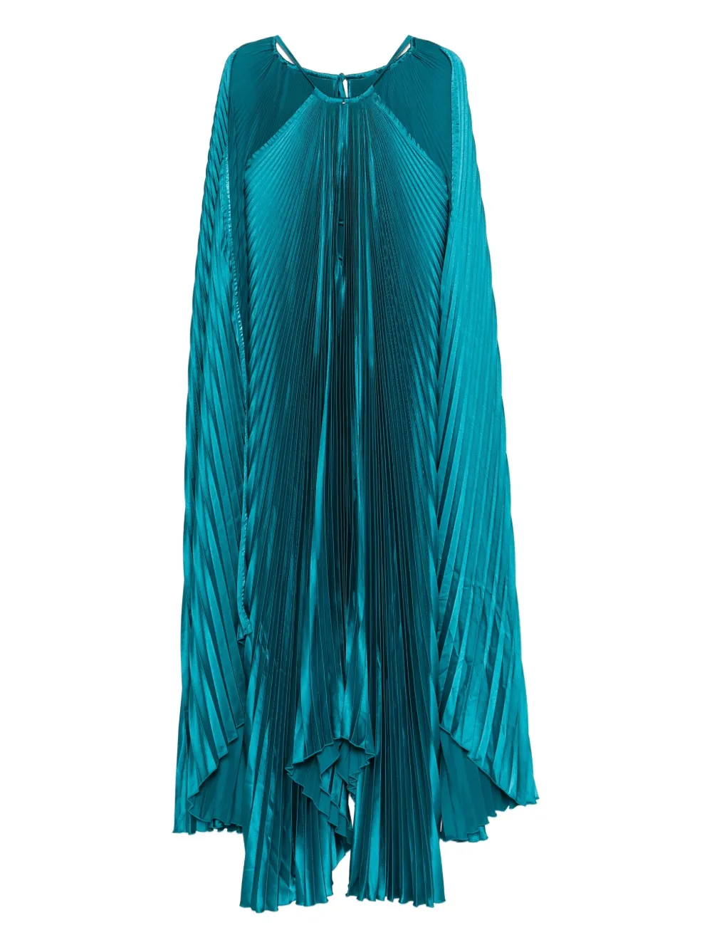 Boheme pleated cape gown