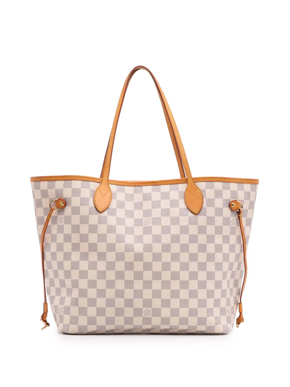 Louis Vuitton Pre-Owned 2014 Damier Azur Neverfull MM tote bag - ホワイト Louis Vuitton Pre-Owned 2014 Damier Azur Neverfull MM tote bag - ホワイト