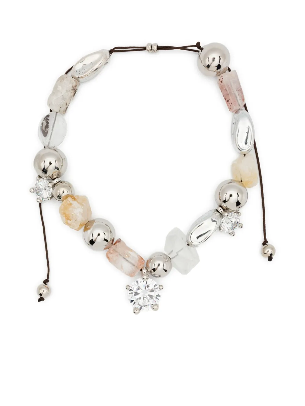 Panconesi Ascolto beaded crystal-detail bracelet | Black | Image 1