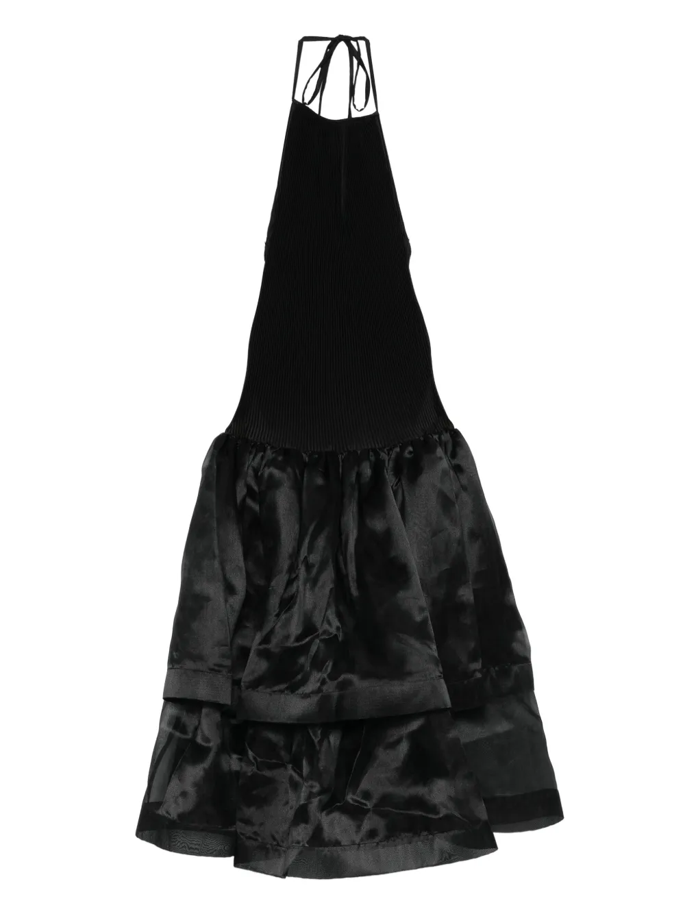 L'idée Halterneck Tiered Cocktail Dress In Black