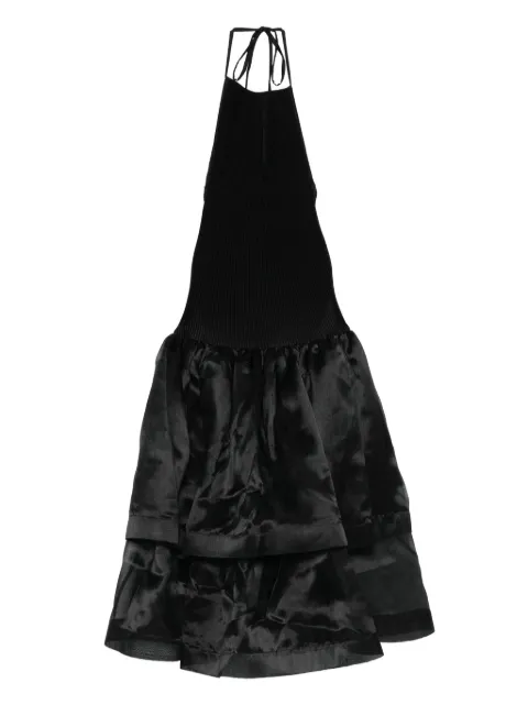 L'IDÉE halterneck tiered cocktail dress