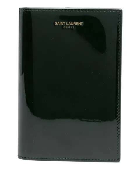 Saint Laurent patent-leather passport holder