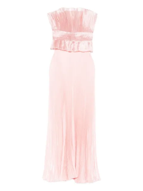 L'IDÉE pleated ruffled gown 
